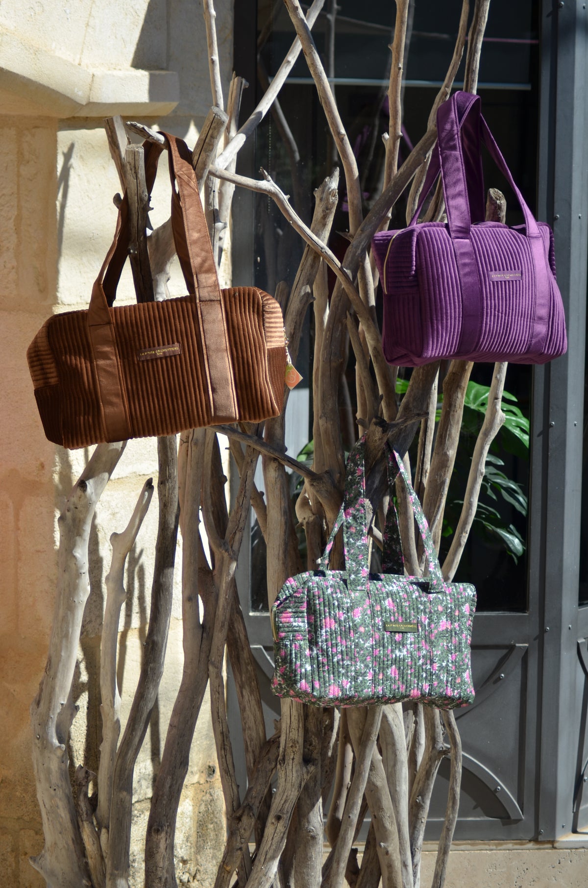Sac Week-end Velours- Violet